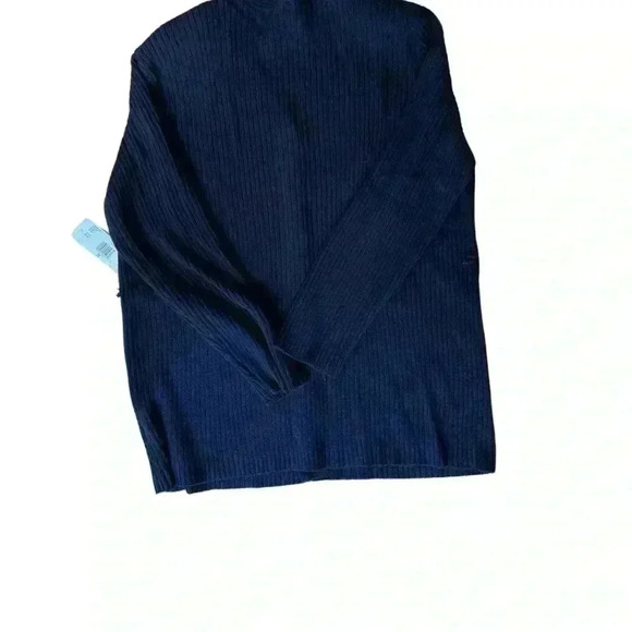 Jones New York Woman Plus Black Cardigan Sweater with Pockets - Picture 4 of 11